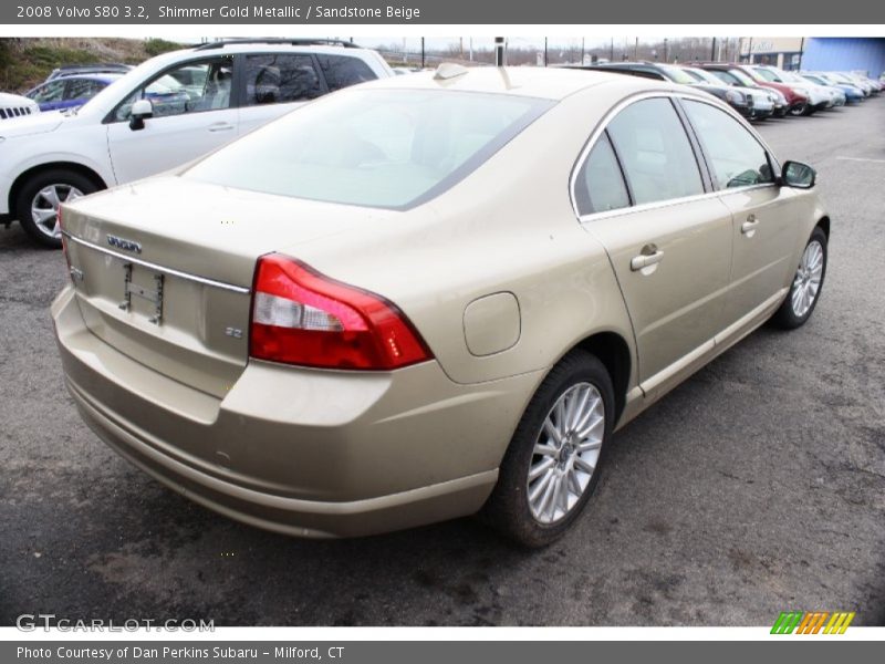 Shimmer Gold Metallic / Sandstone Beige 2008 Volvo S80 3.2