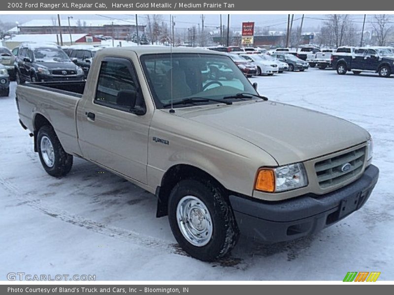 Harvest Gold Metallic / Medium Prairie Tan 2002 Ford Ranger XL Regular Cab
