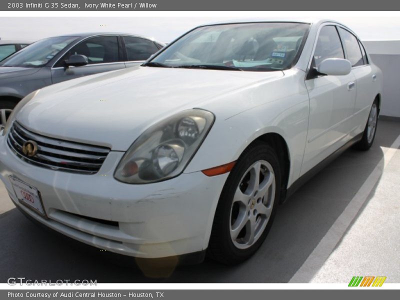 Ivory White Pearl / Willow 2003 Infiniti G 35 Sedan