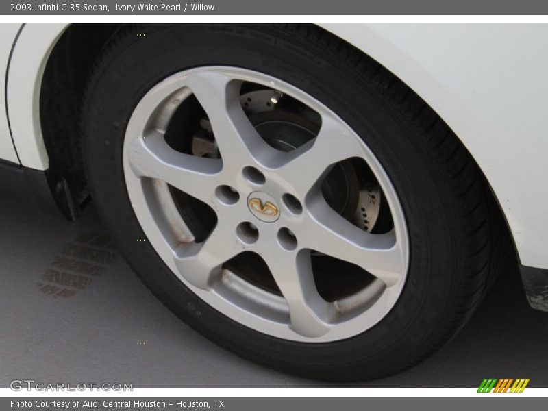 Ivory White Pearl / Willow 2003 Infiniti G 35 Sedan