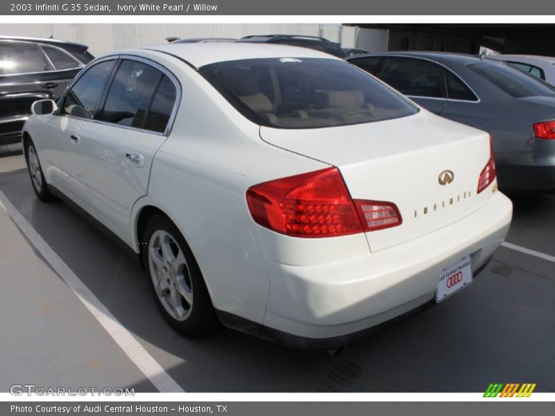 Ivory White Pearl / Willow 2003 Infiniti G 35 Sedan