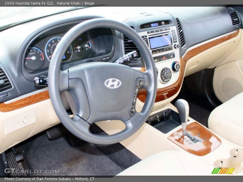 Natural Khaki / Beige 2009 Hyundai Santa Fe GLS