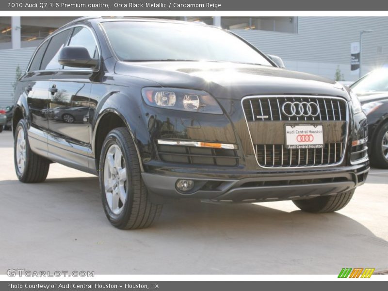 Orca Black Metallic / Cardamom Beige 2010 Audi Q7 3.6 Premium quattro