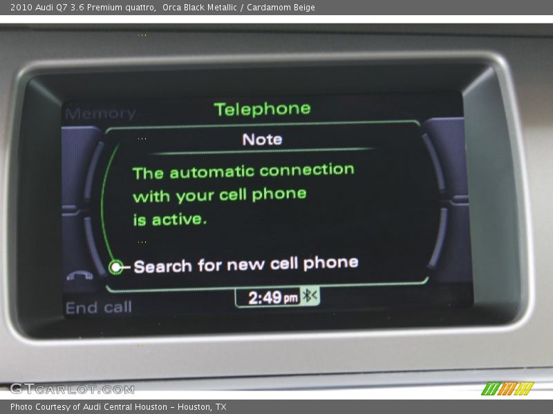 Orca Black Metallic / Cardamom Beige 2010 Audi Q7 3.6 Premium quattro