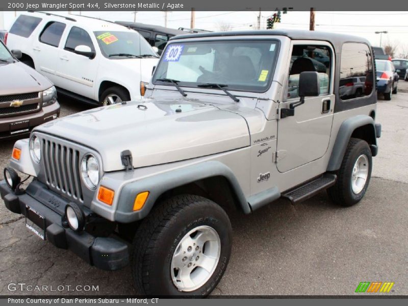 Silverstone Metallic / Agate 2000 Jeep Wrangler Sport 4x4