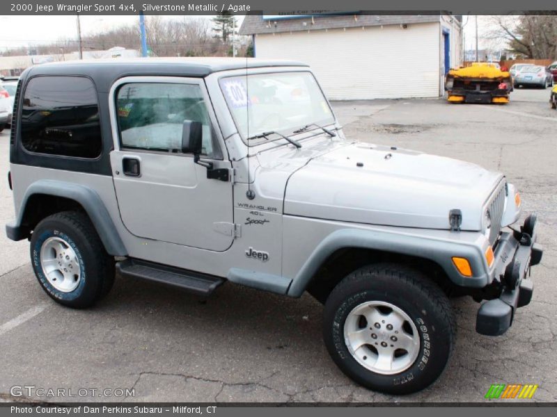 Silverstone Metallic / Agate 2000 Jeep Wrangler Sport 4x4