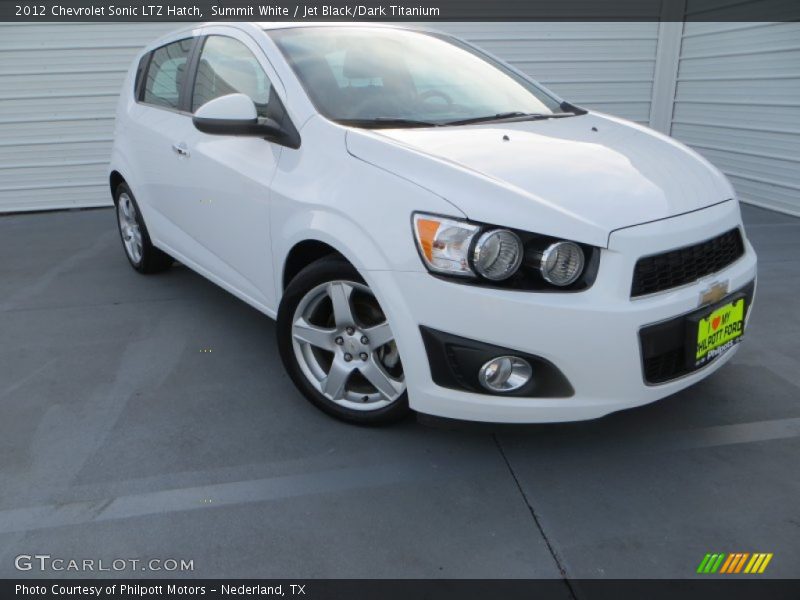 Summit White / Jet Black/Dark Titanium 2012 Chevrolet Sonic LTZ Hatch