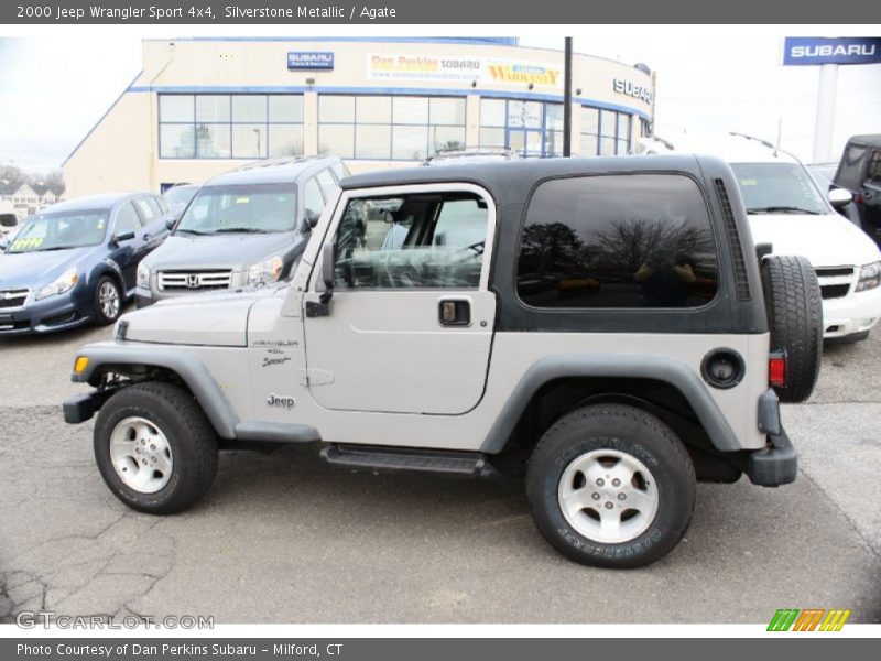 Silverstone Metallic / Agate 2000 Jeep Wrangler Sport 4x4