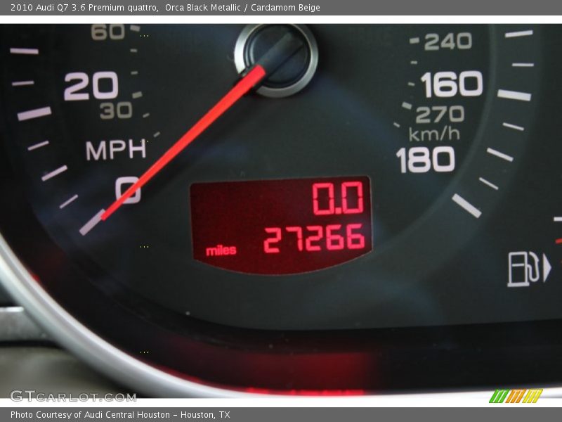 Orca Black Metallic / Cardamom Beige 2010 Audi Q7 3.6 Premium quattro