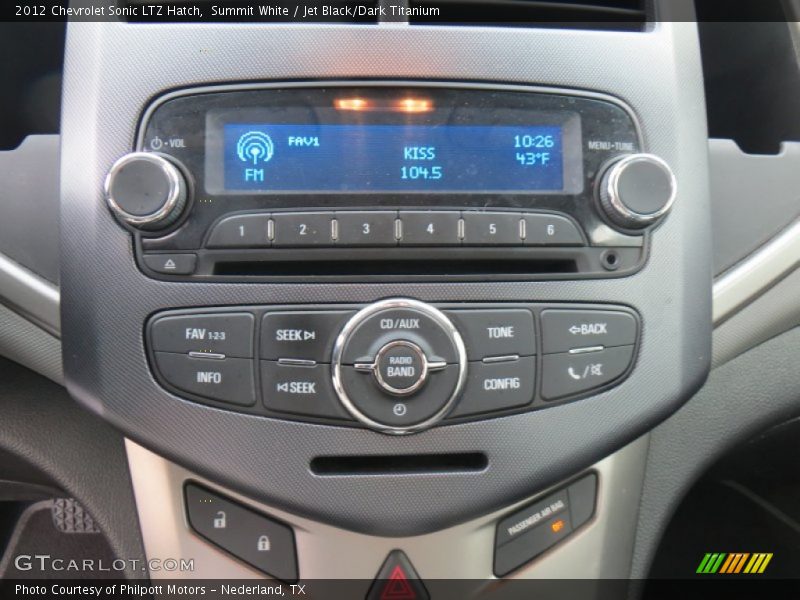 Summit White / Jet Black/Dark Titanium 2012 Chevrolet Sonic LTZ Hatch