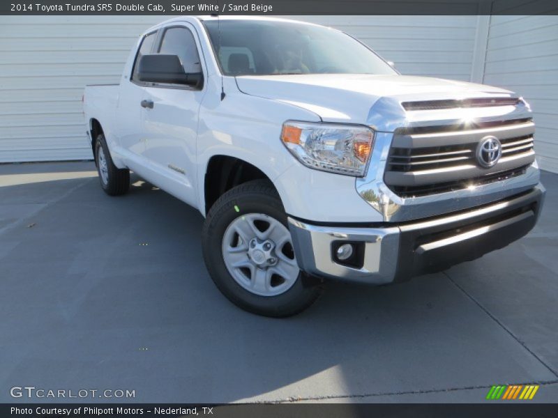 Super White / Sand Beige 2014 Toyota Tundra SR5 Double Cab