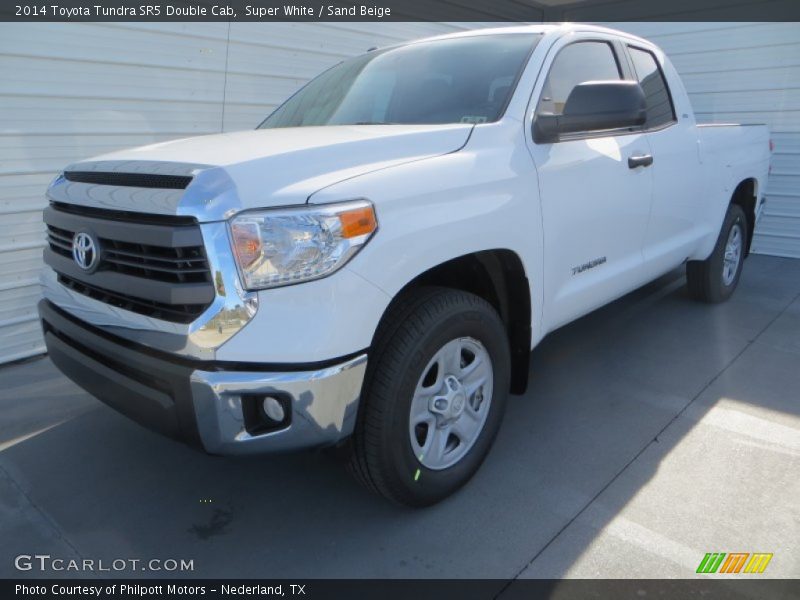 Super White / Sand Beige 2014 Toyota Tundra SR5 Double Cab