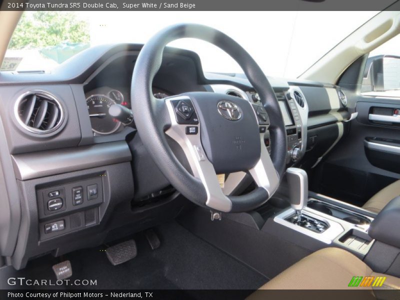 Super White / Sand Beige 2014 Toyota Tundra SR5 Double Cab