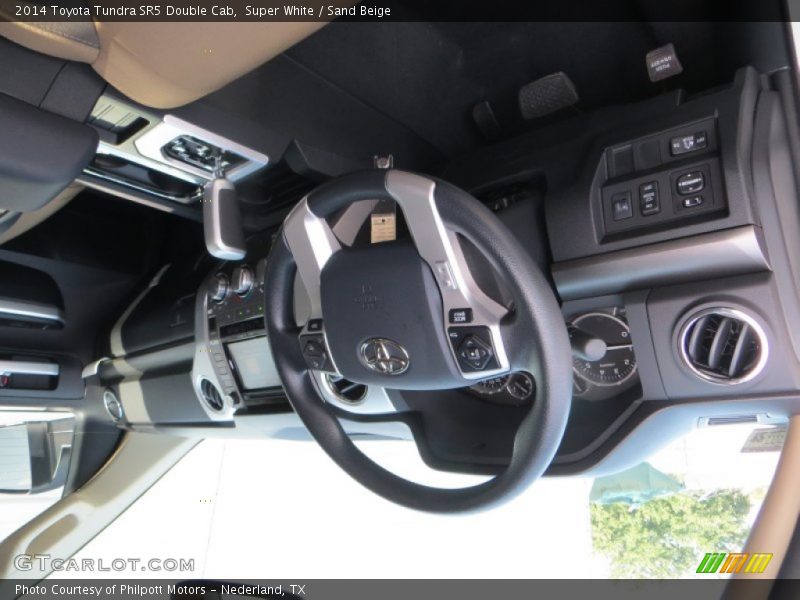 Super White / Sand Beige 2014 Toyota Tundra SR5 Double Cab