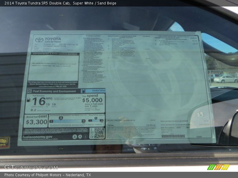 Super White / Sand Beige 2014 Toyota Tundra SR5 Double Cab