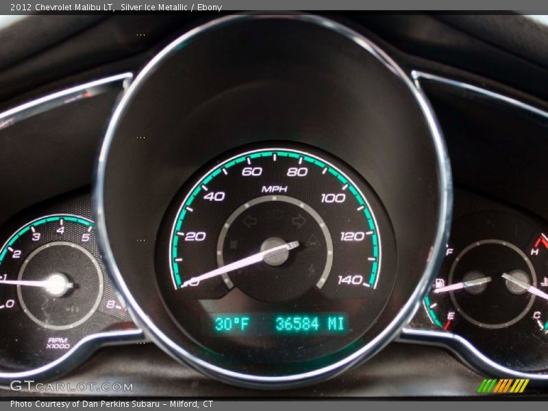 Silver Ice Metallic / Ebony 2012 Chevrolet Malibu LT