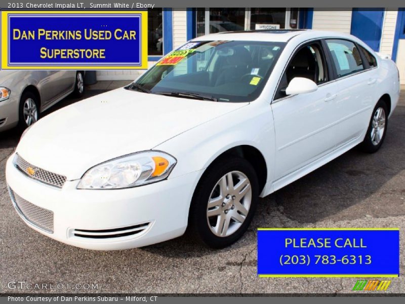 Summit White / Ebony 2013 Chevrolet Impala LT