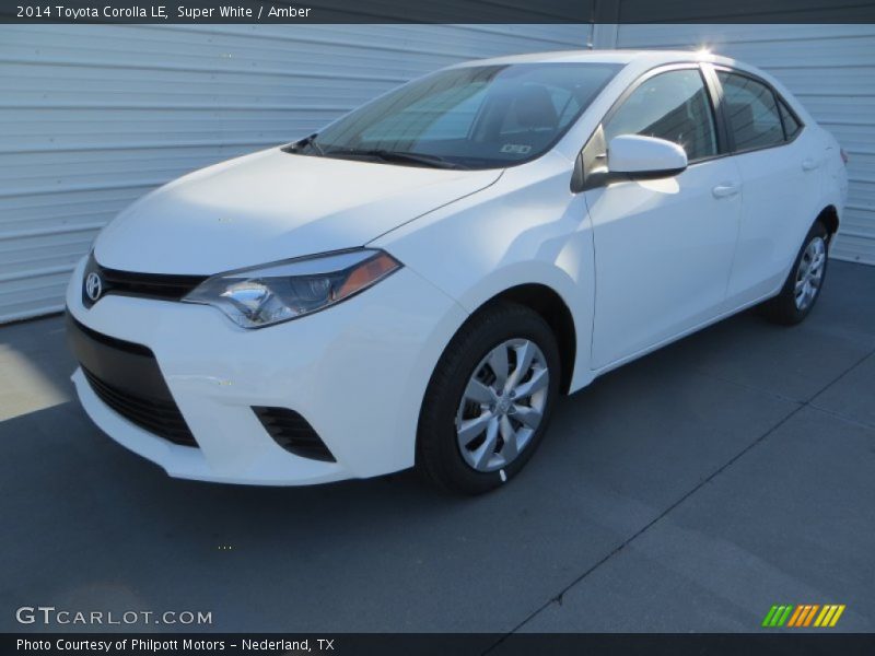 Super White / Amber 2014 Toyota Corolla LE