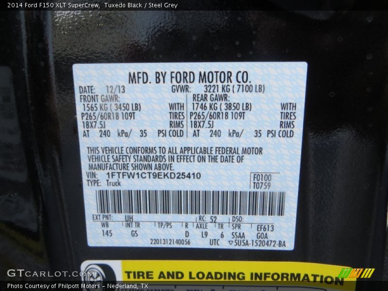 Tuxedo Black / Steel Grey 2014 Ford F150 XLT SuperCrew