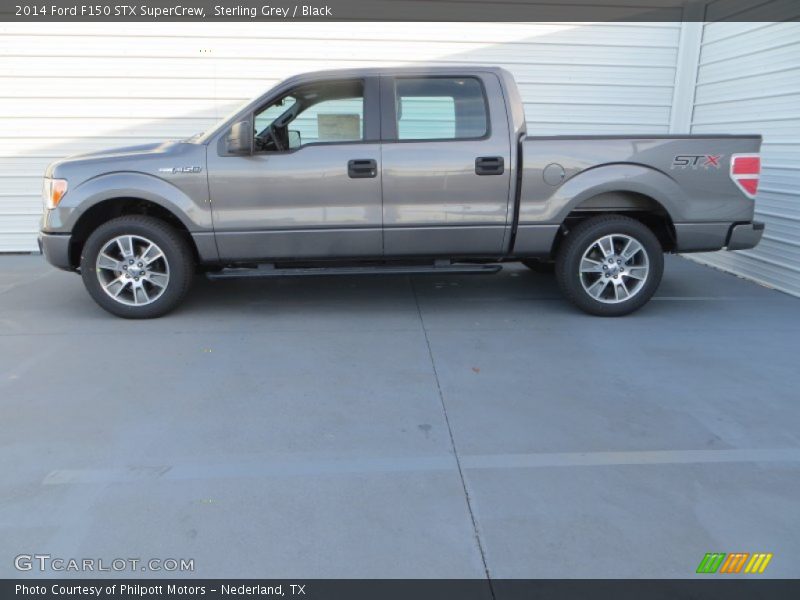 Sterling Grey / Black 2014 Ford F150 STX SuperCrew