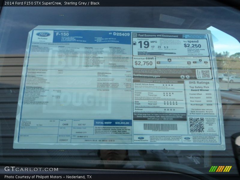 2014 F150 STX SuperCrew Window Sticker