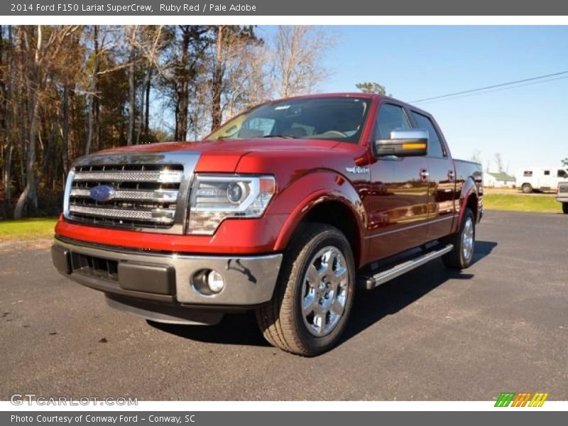 Ruby Red / Pale Adobe 2014 Ford F150 Lariat SuperCrew