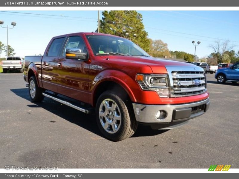 Ruby Red / Pale Adobe 2014 Ford F150 Lariat SuperCrew