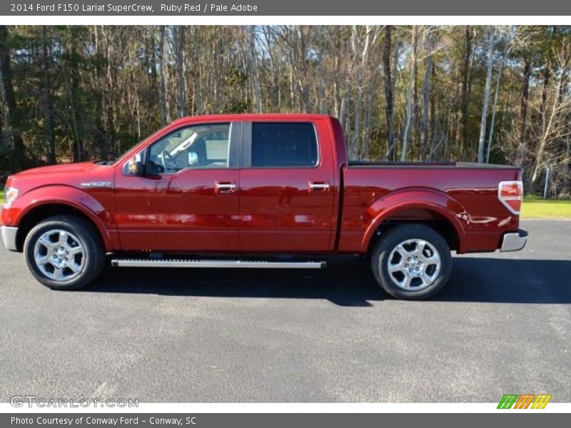 Ruby Red / Pale Adobe 2014 Ford F150 Lariat SuperCrew