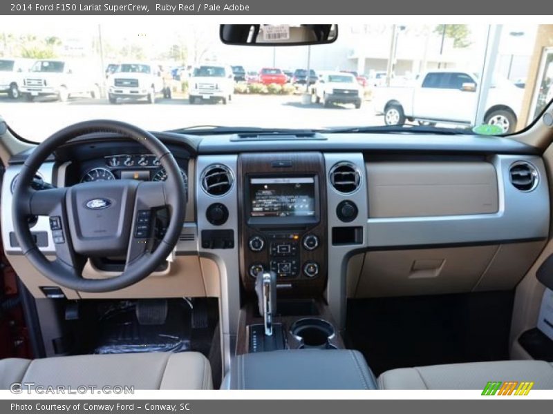 Ruby Red / Pale Adobe 2014 Ford F150 Lariat SuperCrew