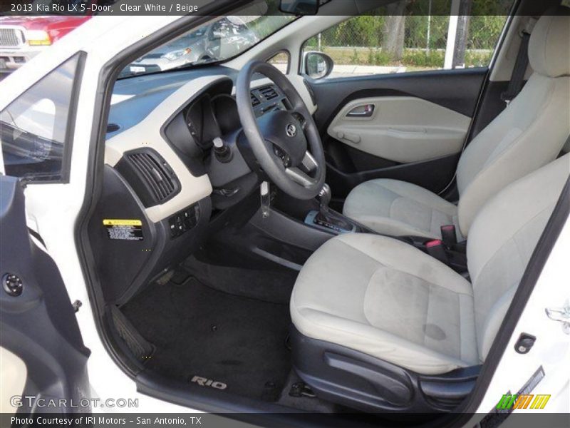 Clear White / Beige 2013 Kia Rio LX 5-Door