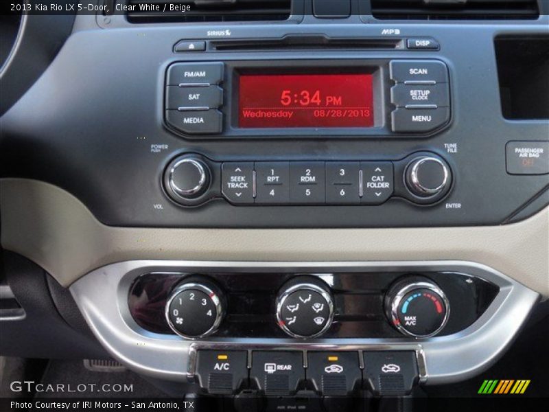 Clear White / Beige 2013 Kia Rio LX 5-Door