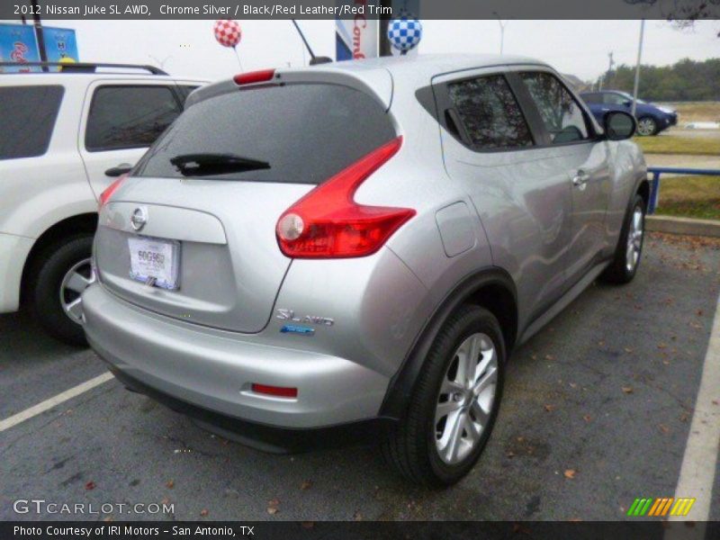 Chrome Silver / Black/Red Leather/Red Trim 2012 Nissan Juke SL AWD