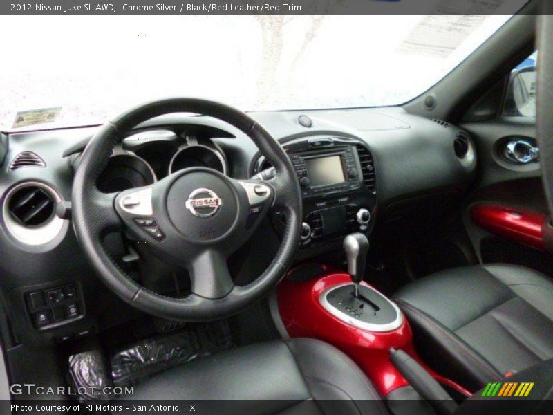 Chrome Silver / Black/Red Leather/Red Trim 2012 Nissan Juke SL AWD