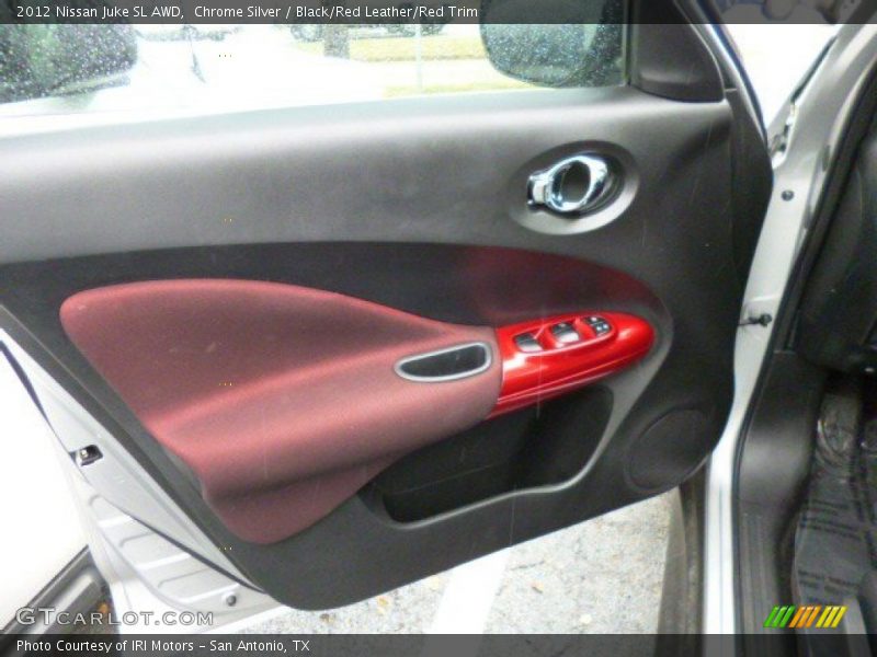 Chrome Silver / Black/Red Leather/Red Trim 2012 Nissan Juke SL AWD