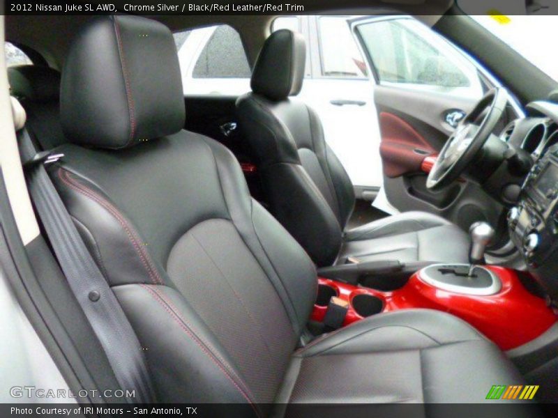 Chrome Silver / Black/Red Leather/Red Trim 2012 Nissan Juke SL AWD