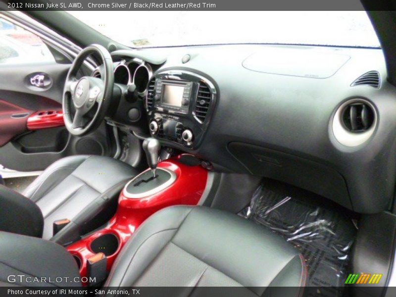 Chrome Silver / Black/Red Leather/Red Trim 2012 Nissan Juke SL AWD