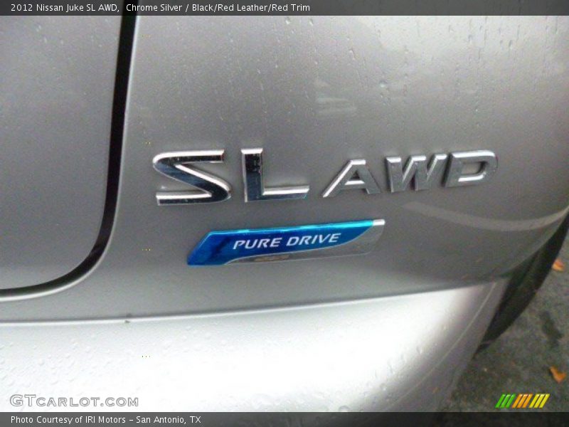 Chrome Silver / Black/Red Leather/Red Trim 2012 Nissan Juke SL AWD