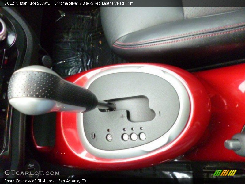 Chrome Silver / Black/Red Leather/Red Trim 2012 Nissan Juke SL AWD