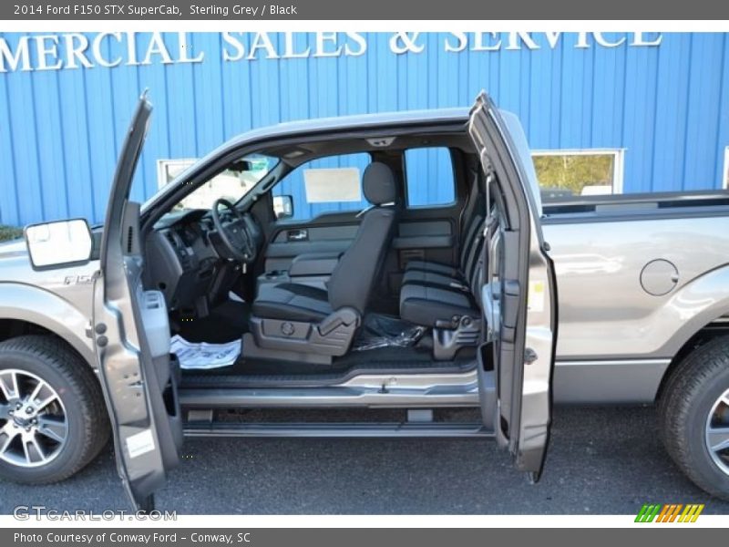 Sterling Grey / Black 2014 Ford F150 STX SuperCab