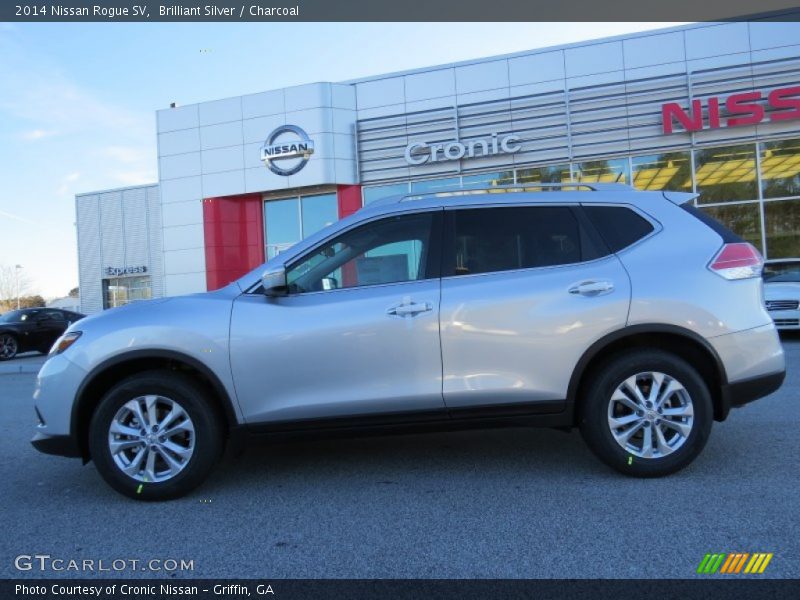 Brilliant Silver / Charcoal 2014 Nissan Rogue SV