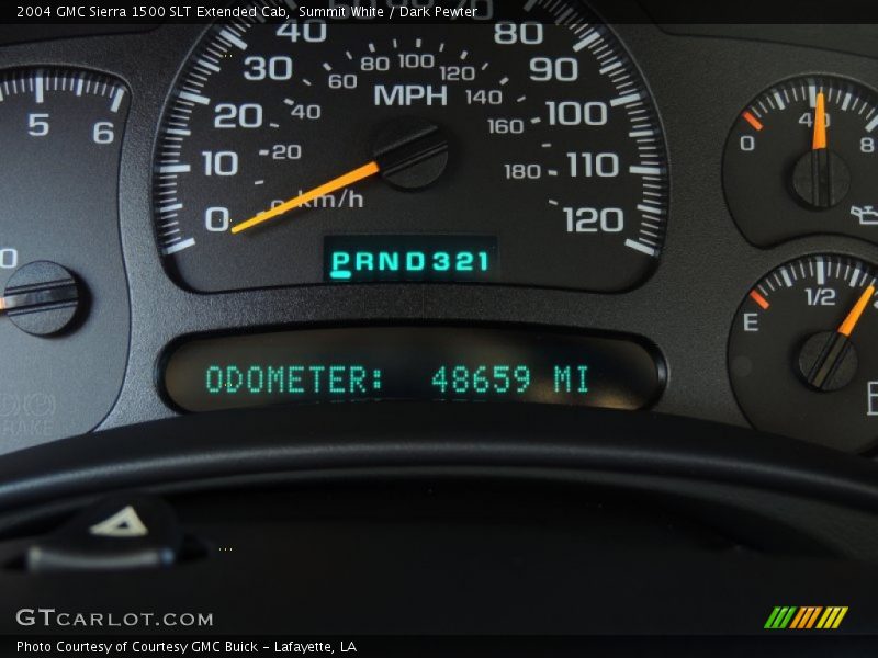 Summit White / Dark Pewter 2004 GMC Sierra 1500 SLT Extended Cab