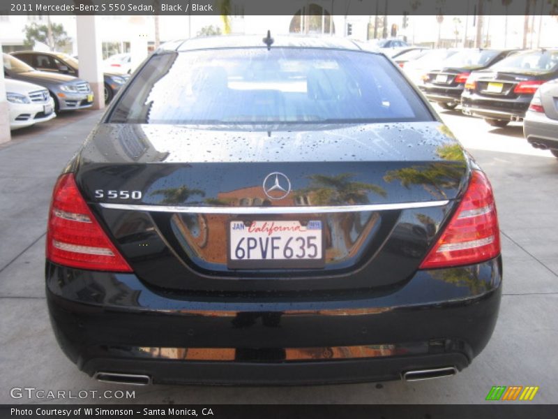 Black / Black 2011 Mercedes-Benz S 550 Sedan