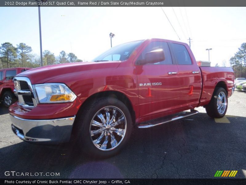 Flame Red / Dark Slate Gray/Medium Graystone 2012 Dodge Ram 1500 SLT Quad Cab