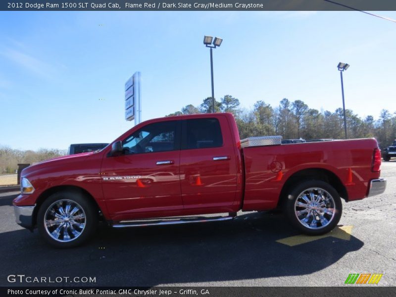 Flame Red / Dark Slate Gray/Medium Graystone 2012 Dodge Ram 1500 SLT Quad Cab