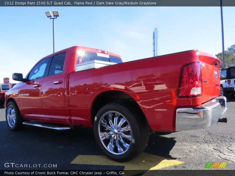 Flame Red / Dark Slate Gray/Medium Graystone 2012 Dodge Ram 1500 SLT Quad Cab