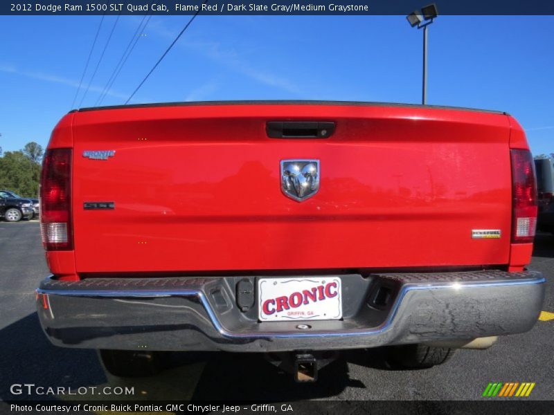 Flame Red / Dark Slate Gray/Medium Graystone 2012 Dodge Ram 1500 SLT Quad Cab