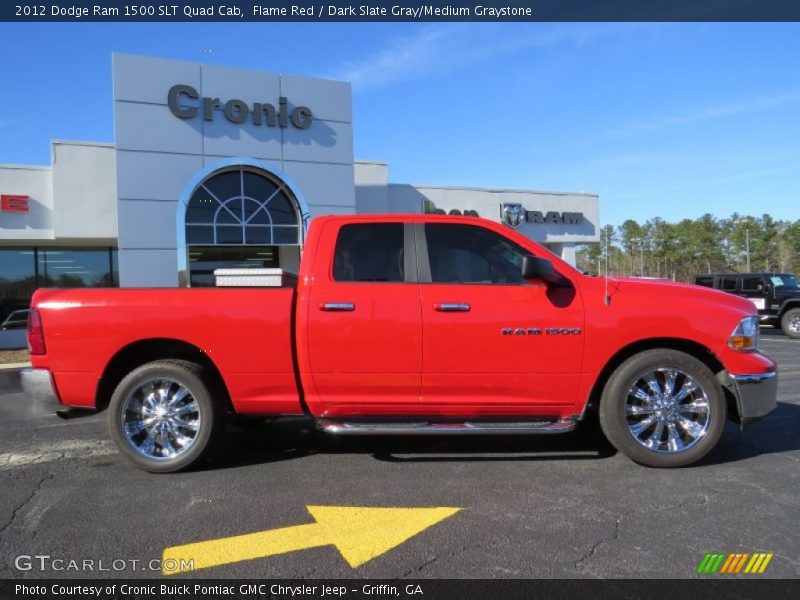 Flame Red / Dark Slate Gray/Medium Graystone 2012 Dodge Ram 1500 SLT Quad Cab