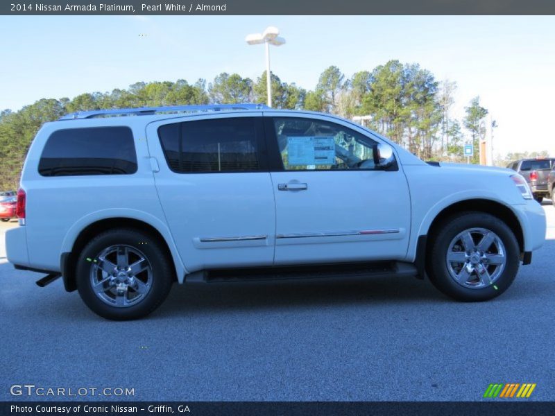 Pearl White / Almond 2014 Nissan Armada Platinum