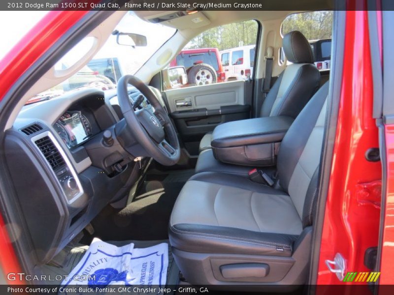 Flame Red / Dark Slate Gray/Medium Graystone 2012 Dodge Ram 1500 SLT Quad Cab