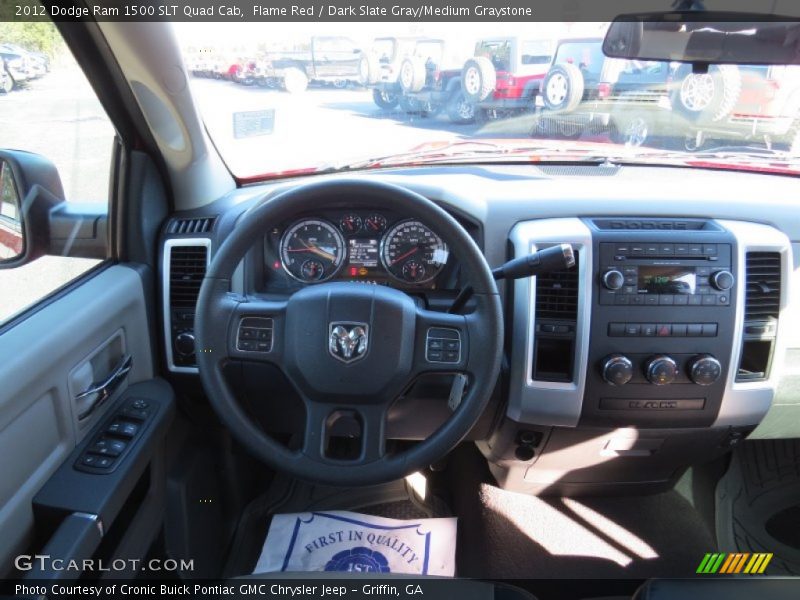 Flame Red / Dark Slate Gray/Medium Graystone 2012 Dodge Ram 1500 SLT Quad Cab